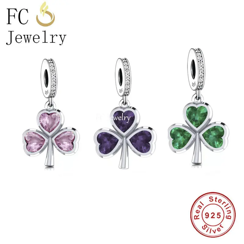 Fit Original Pan Charms Bracelet Real 925 Silver Good Luck Three-Leaf Heart Clover Irish Shamrock Bead For Making Women Berloque
Fit Original Pan Charms Bracelet Real 925 Silver Good Luck Three-Leaf Heart Clover Irish Shamrock Bead For Making Women Berloque