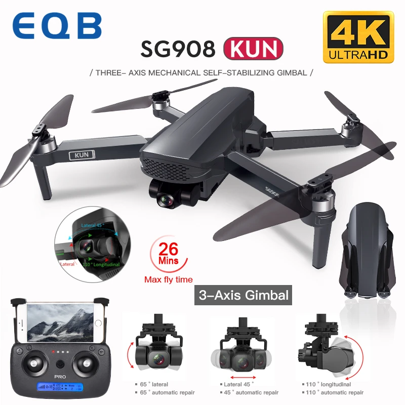 

Drones with Camera HD 4K GPS Professional 3 Axis Gimbal EIS Quadcopter RC 1.2KM Drone Profissional Dron VS F11 4K PRO SG906 Pro2