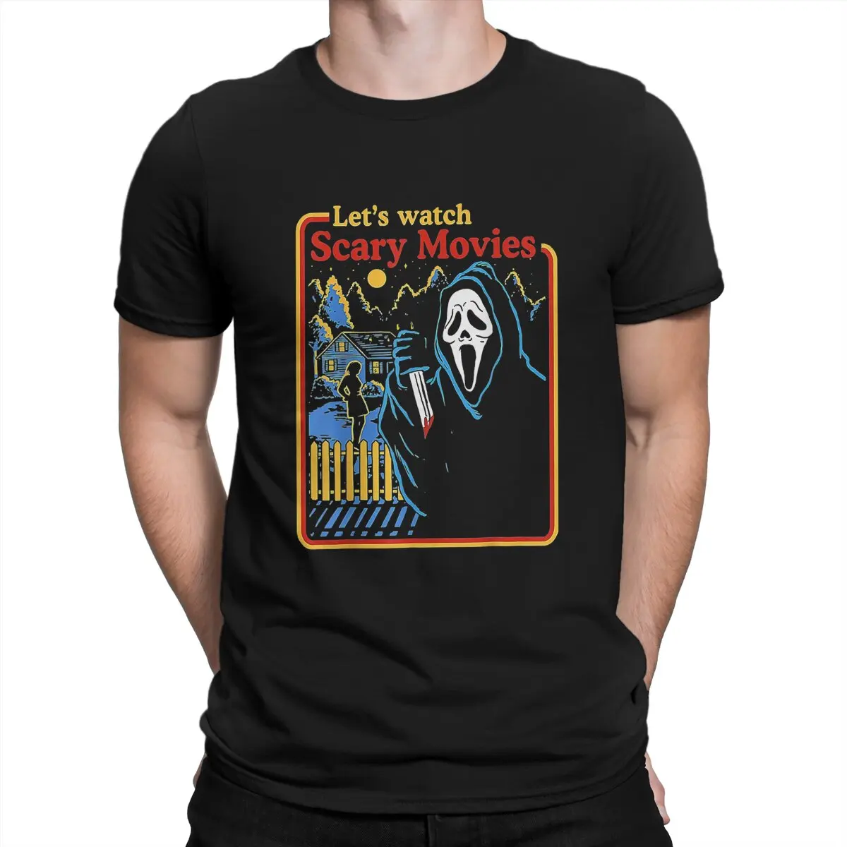 

Scream Horror Movie Newest TShirt for Men Watch Scary Movies Round Neck Pure Cotton T Shirt Distinctive OutdoorWear