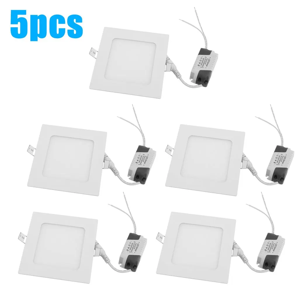 6W 5Pcs Aluminum LED Square Panel Light Ceiling Light Downlight Wall Light Recessed Spotlight For Living Room Bedroom Bathroom
6W 5Pcs Aluminum LED Square Panel Light Ceiling Light Downlight Wall Light Recessed Spotlight For Living Room Bedroom Bathroom