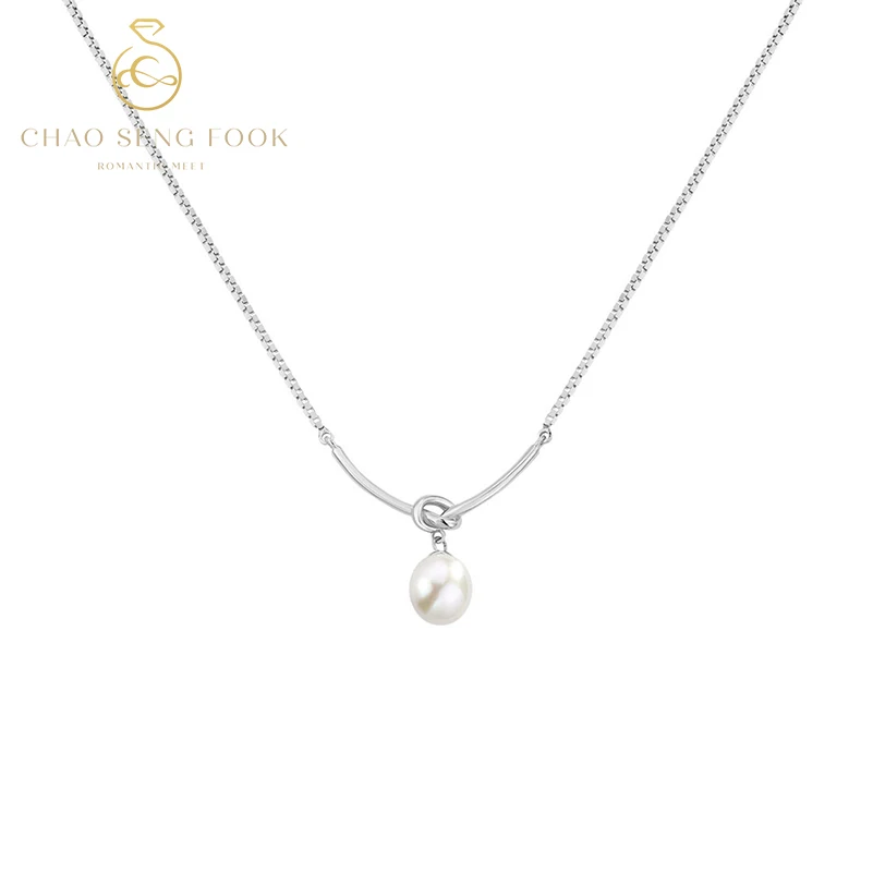 Pearl Necklace Chao SengFook Sterling Silver Chain Rope Knot Design Collarbone Elegant Woman Jewelry
Pearl Necklace Chao SengFook Sterling Silver Chain Rope Knot Design Collarbone Elegant Woman Jewelry