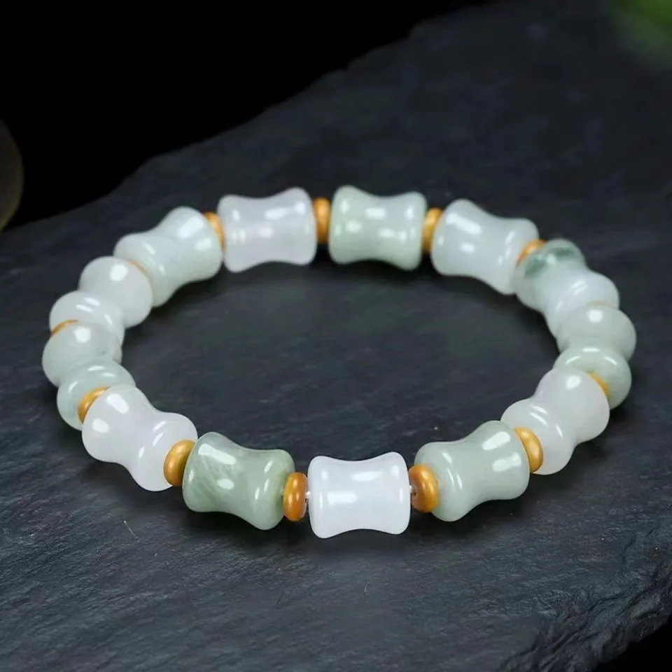 Natural White Green Stone Beads Bracelet Charm Bamboo Joint Shape Beaded Bracelet for Men Women Charm Jewelry Gifts
Natural White Green Stone Beads Bracelet Charm Bamboo Joint Shape Beaded Bracelet for Men Women Charm Jewelry Gifts