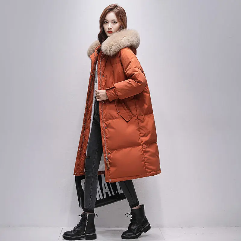 Winter Parkas Hooded Down Women Jacket Windproof Thick Warm Coat Fashion White Duck Down Coats Female Long Snow Overcoat E869
Winter Parkas Hooded Down Women Jacket Windproof Thick Warm Coat Fashion White Duck Down Coats Female Long Snow Overcoat E869
