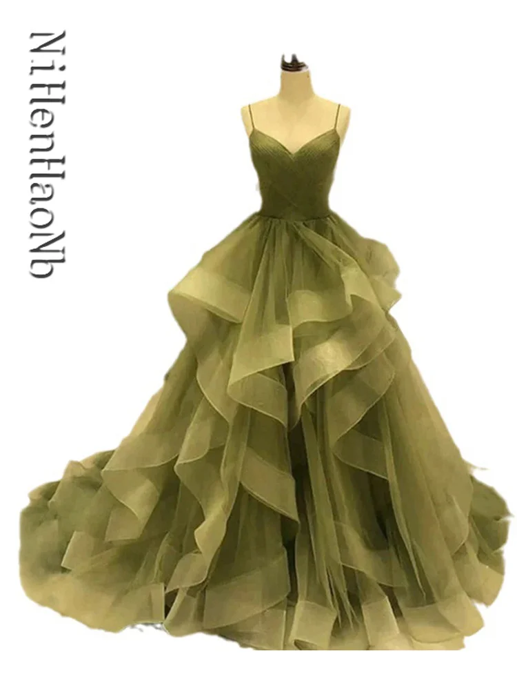 Зеленые платья для выпускного вечера из тюля с оборками, платья для Quinceanera, официальные женские вечерние платья на тонких бретелях, модель 2023 года
Зеленые платья для выпускного вечера из тюля с оборками, платья для Quinceanera, официальные женские вечерние платья на тонких бретелях, модель 2023 года