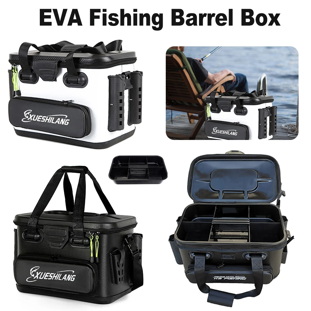 EVA Fishing Tackle Box High-Capacity Fishing Box Barrel Holder Portable Durable Sticker Design with Handheld Outdoor Accessories
EVA Fishing Tackle Box High-Capacity Fishing Box Barrel Holder Portable Durable Sticker Design with Handheld Outdoor Accessories