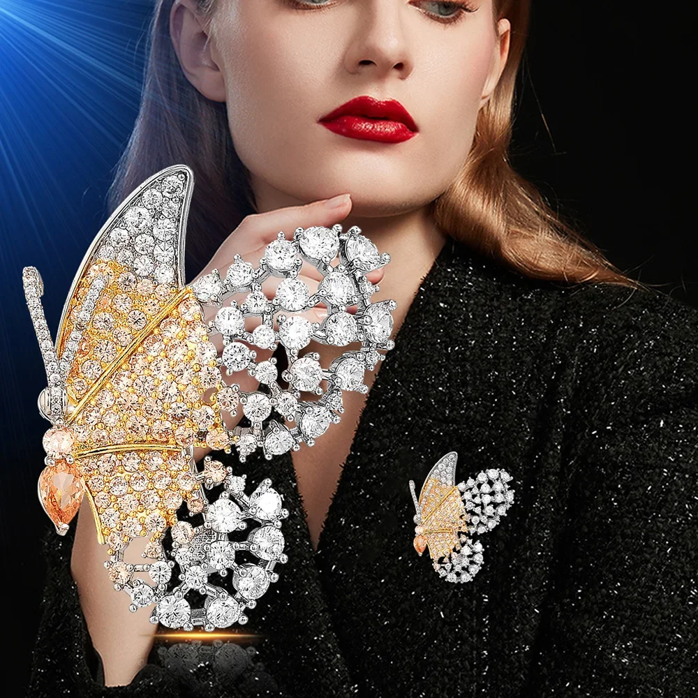 Fashion New Butterfly Rhinestone Brooches Pins For Women Elegant Weddings Banquet Gift Clothing Accessories Lapel Pins
Fashion New Butterfly Rhinestone Brooches Pins For Women Elegant Weddings Banquet Gift Clothing Accessories Lapel Pins