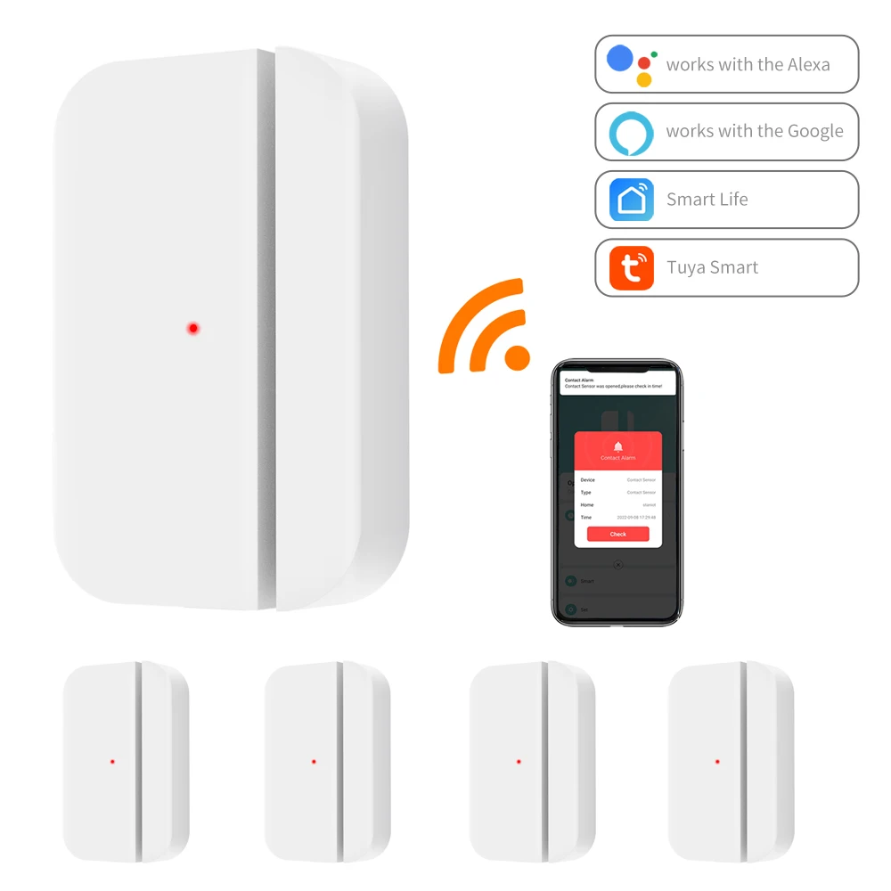 High Quality Smart Tuya WiFi Door Sensor Window Open Closed Detector Compatible With Alexa Google Home Smart Life App Control
High Quality Smart Tuya WiFi Door Sensor Window Open Closed Detector Compatible With Alexa Google Home Smart Life App Control
