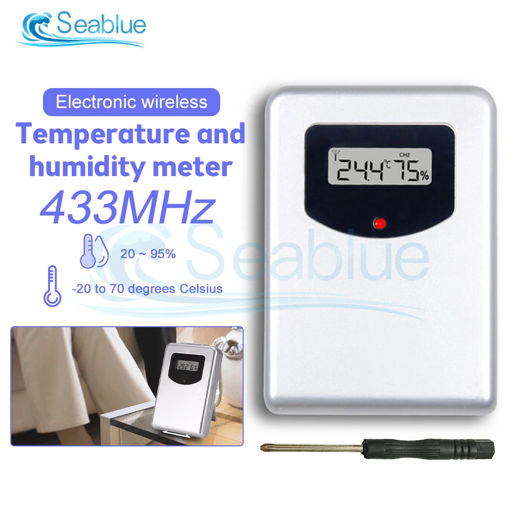 

433MHz Wireless Weather Station with Forecast Temperature Digital Thermometer Hygrometer Humidity Sensor