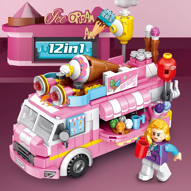 City Creative Ice Cream Dessert Building Blocks Car Pink Bus Car Model Puzzle Assembled Building Blocks Children's Toy Gift
City Creative Ice Cream Dessert Building Blocks Car Pink Bus Car Model Puzzle Assembled Building Blocks Children's Toy Gift