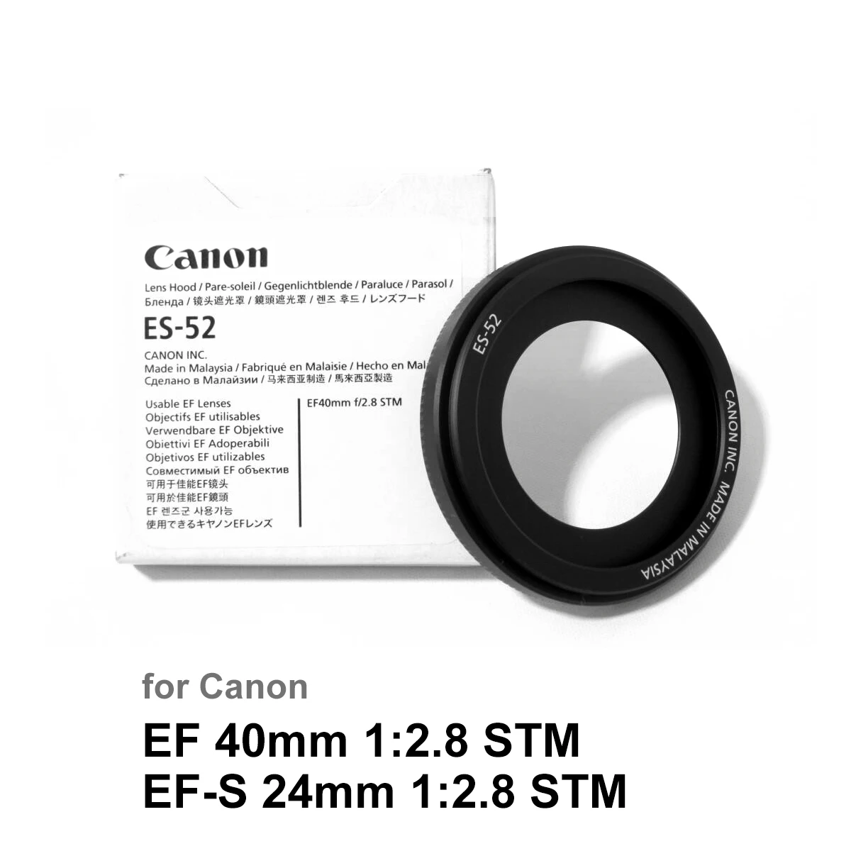 New Original Lens Hood ES-52 ES 52 for Canon 24mm 2.8 24/2.8 40mm 2.8 40/2.8 STM 52mm Camera Accessories
New Original Lens Hood ES-52 ES 52 for Canon 24mm 2.8 24/2.8 40mm 2.8 40/2.8 STM 52mm Camera Accessories