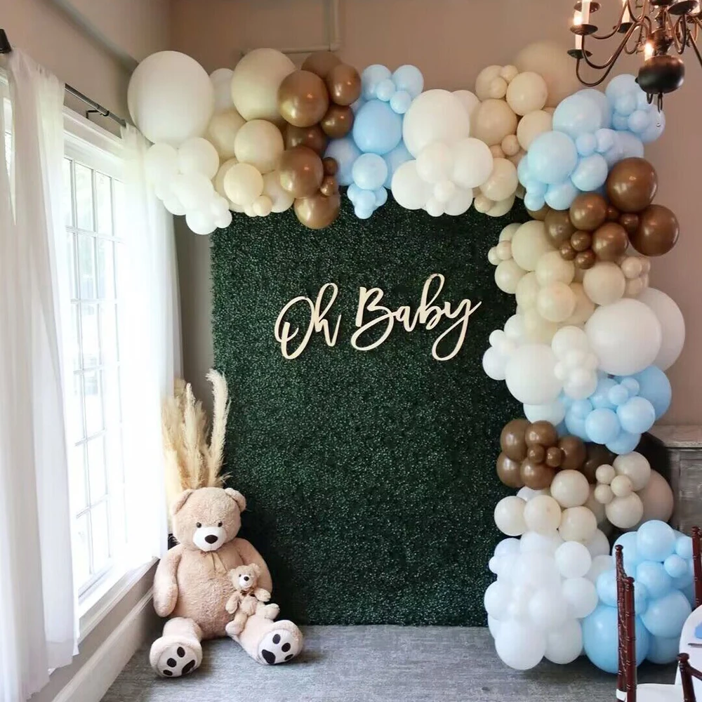 107 шт., пастельные синие воздушные шары, цвет хаки 
107 шт., пастельные синие воздушные шары, цвет хаки