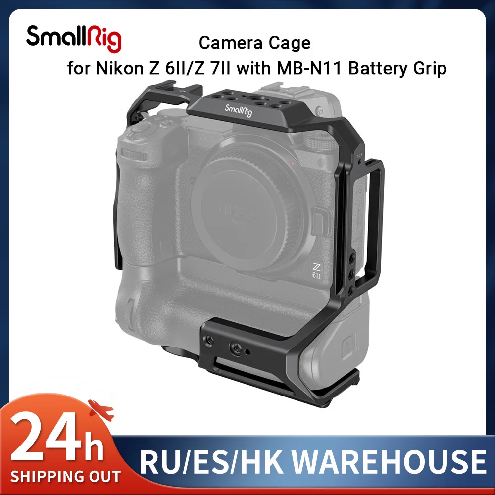 

Клетка SmallRig для камеры Nikon Z 6II / Z 7II с батарейным блоком MB-N11 и быстросъемной пластиной Arca-Swiss для DJI RS 2/RSC 2