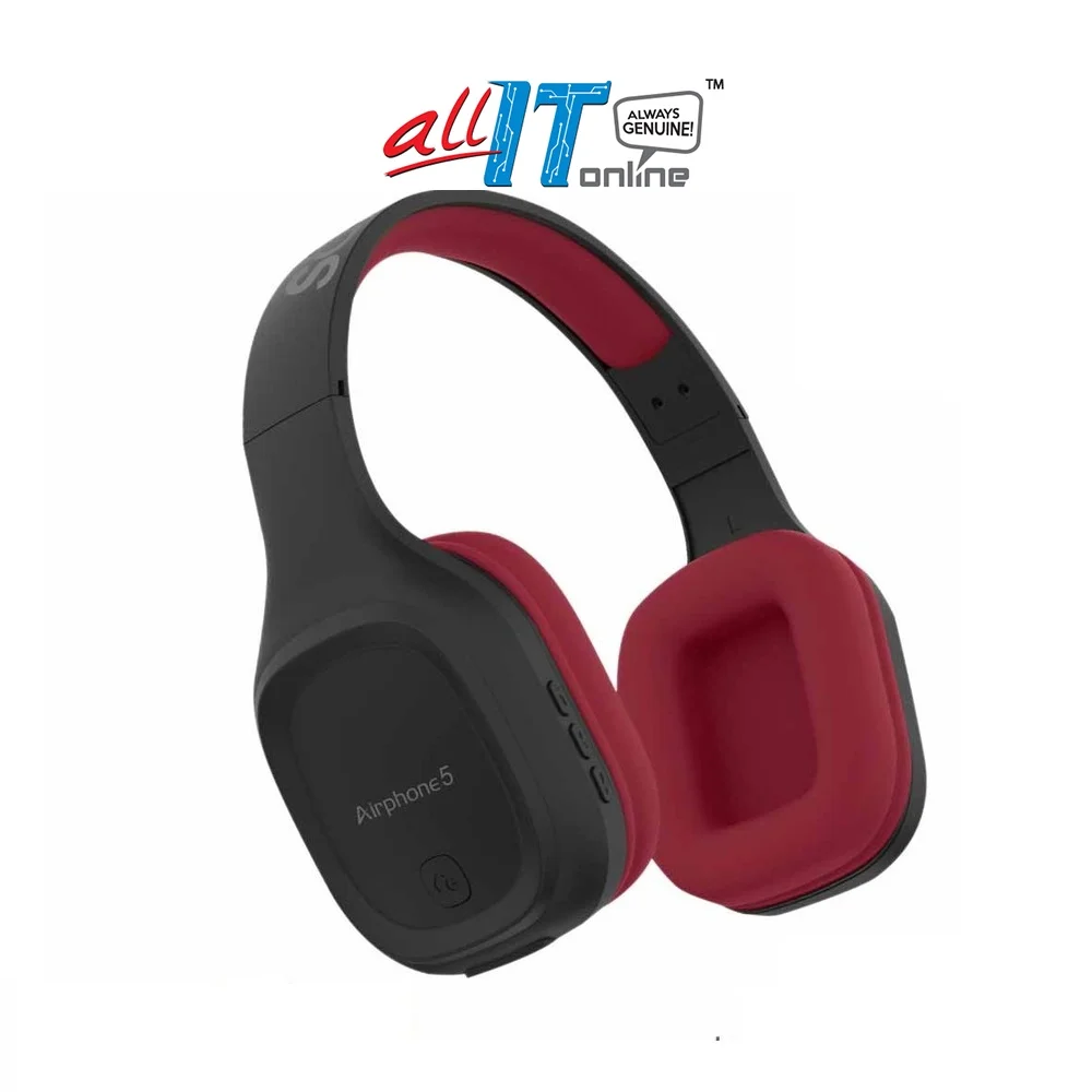 SonicGear Airphone 5 (High Clarity With Strong Bass) Bluetooth 5.0 For Smart Phone And Tablets - Black/Maroon
SonicGear Airphone 5 (High Clarity With Strong Bass) Bluetooth 5.0 For Smart Phone And Tablets - Black/Maroon