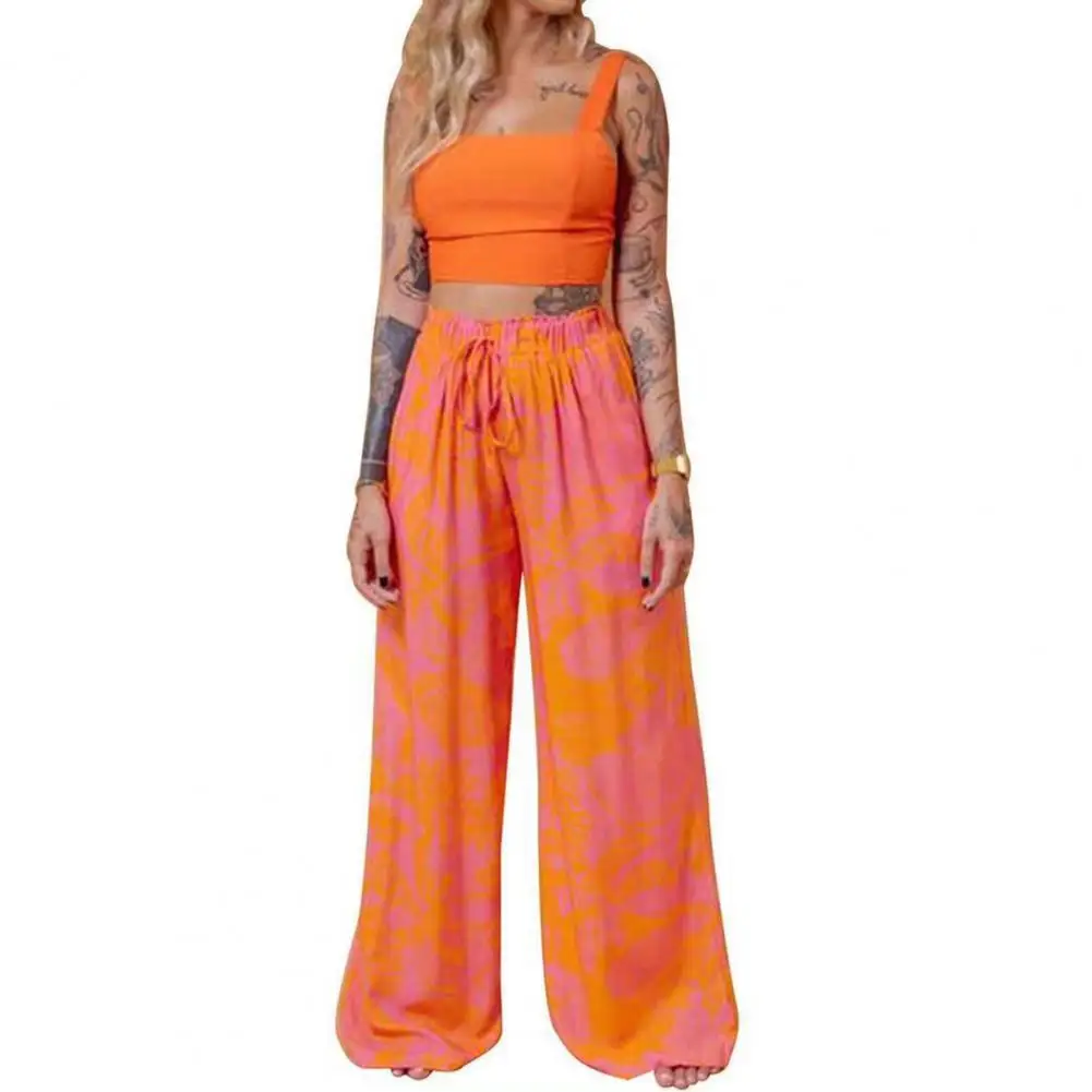 2 Pcs Suit Summer Tracksuit Sets Womens Outfits Boho Style Print Crop Tops Loose Wide Leg Pants Sets chandals mujer 2022
2 Pcs Suit Summer Tracksuit Sets Womens Outfits Boho Style Print Crop Tops Loose Wide Leg Pants Sets chandals mujer 2022