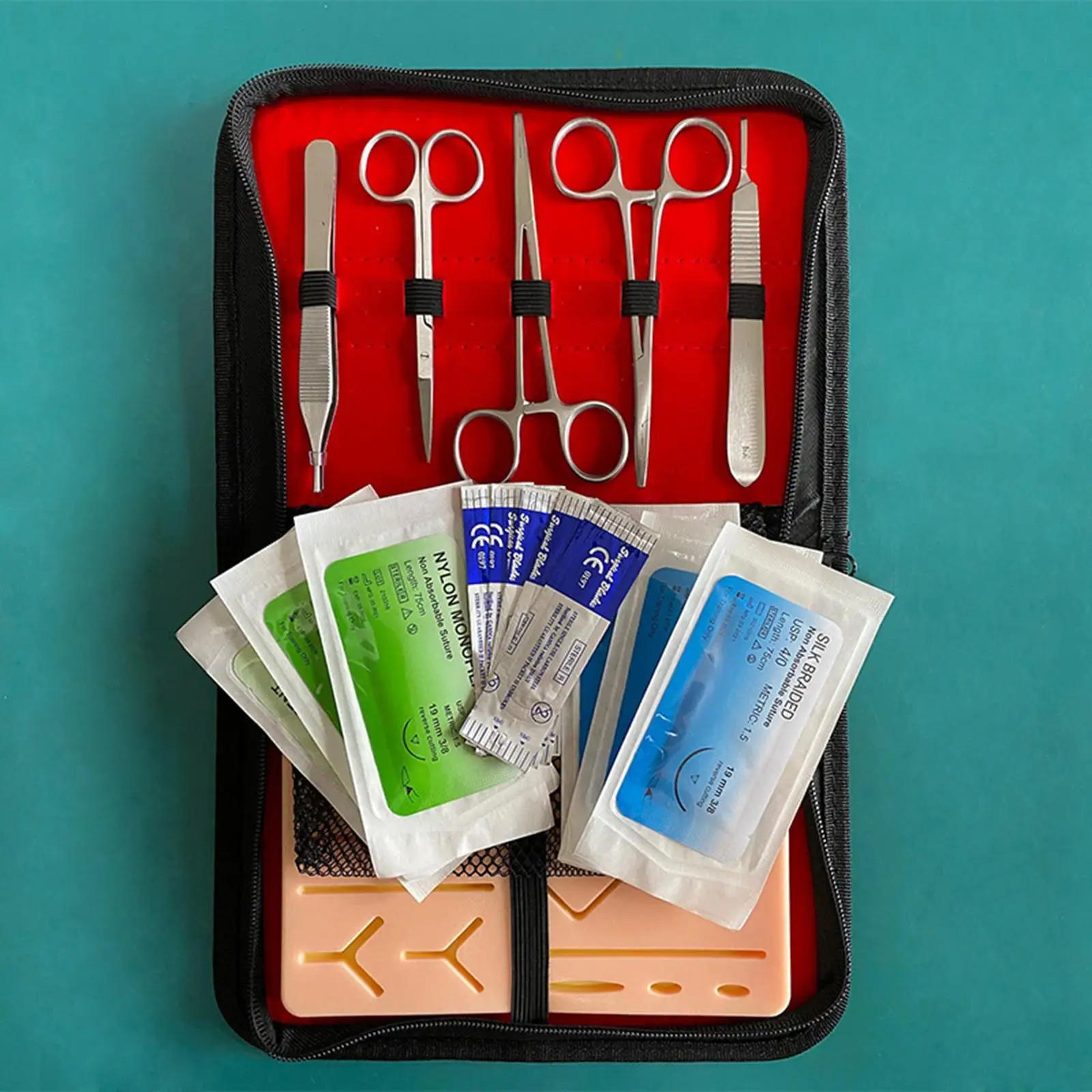 Practice Model Kit Portable Silicone Skin Multifunctional Suturing Tools Training Pad Set for Learning Study Practicing Teaching
Practice Model Kit Portable Silicone Skin Multifunctional Suturing Tools Training Pad Set for Learning Study Practicing Teaching