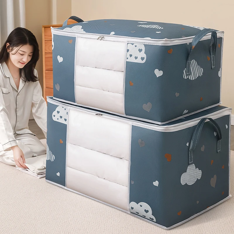 50/75L Quilt storage bag Large Capacity Wardrobe Organizer Clothing bag Bedding Container Fabric Polyester Dustproof Storage Bag
50/75L Quilt storage bag Large Capacity Wardrobe Organizer Clothing bag Bedding Container Fabric Polyester Dustproof Storage Bag