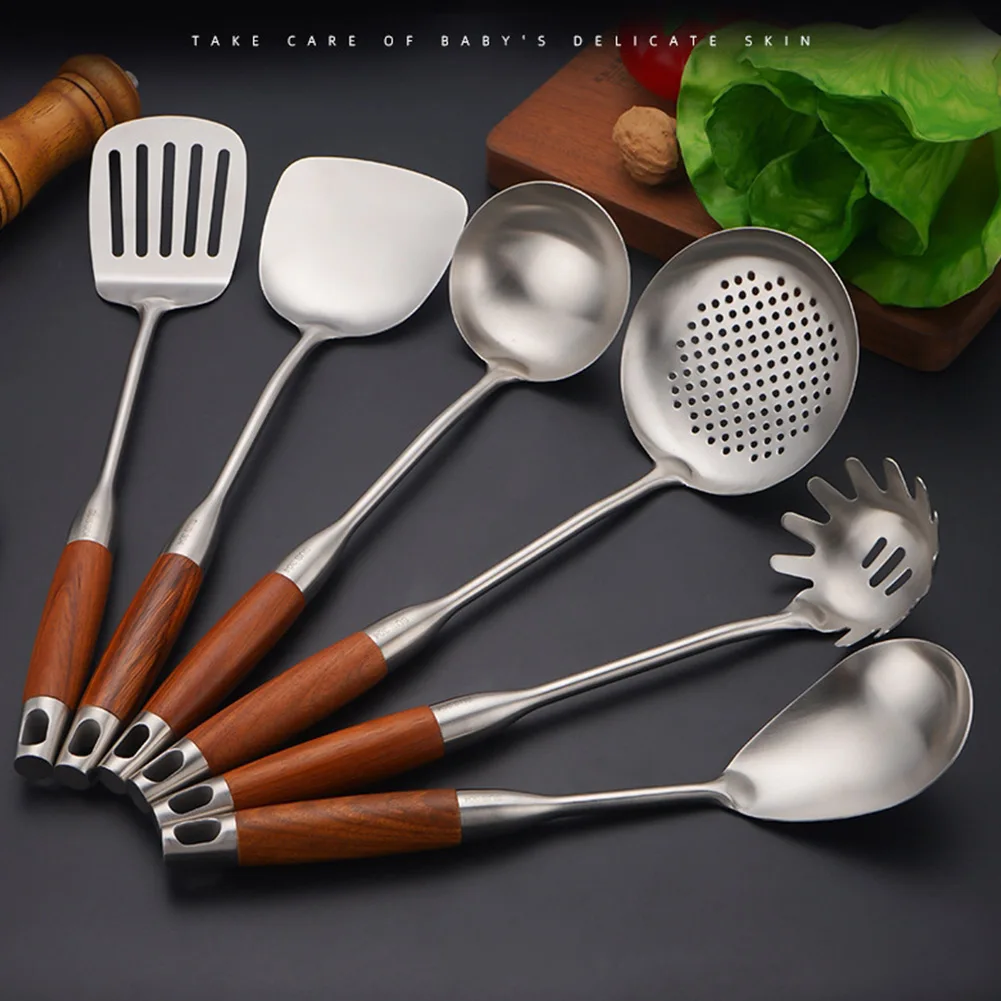 Stainless Steel Wok Spatula Rosewood Handle Cooking Shovel Ladle For Kitchen Utensils Slotted Turner Rice Spoon Kitchen Tools
Stainless Steel Wok Spatula Rosewood Handle Cooking Shovel Ladle For Kitchen Utensils Slotted Turner Rice Spoon Kitchen Tools