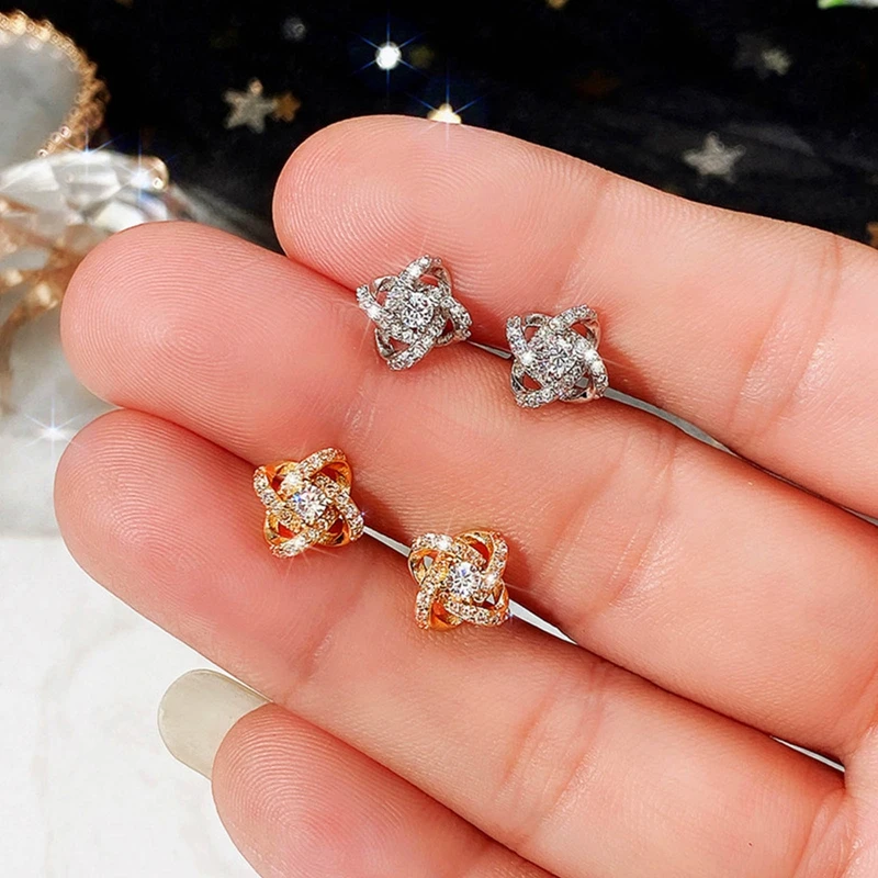 Simple Flower Shaped White Cubic Zirconia Stud Earrings For Women Banquet Party Jewelry Accessories Gift
Simple Flower Shaped White Cubic Zirconia Stud Earrings For Women Banquet Party Jewelry Accessories Gift