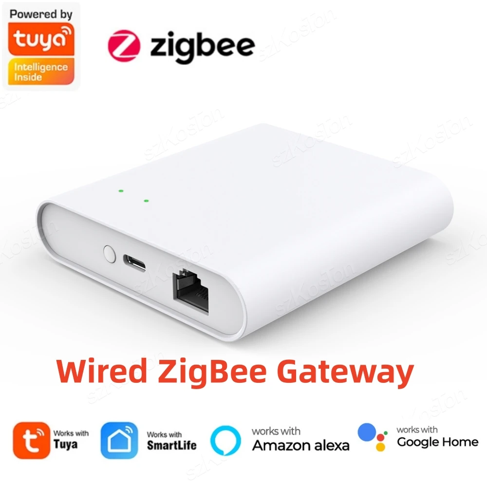 Tuya ZigBee Gateway Hub Smart RJ45 Wired Gateway Bridge Voice Control works with Alexa Google Home Assistant Smart Life App
Tuya ZigBee Gateway Hub Smart RJ45 Wired Gateway Bridge Voice Control works with Alexa Google Home Assistant Smart Life App