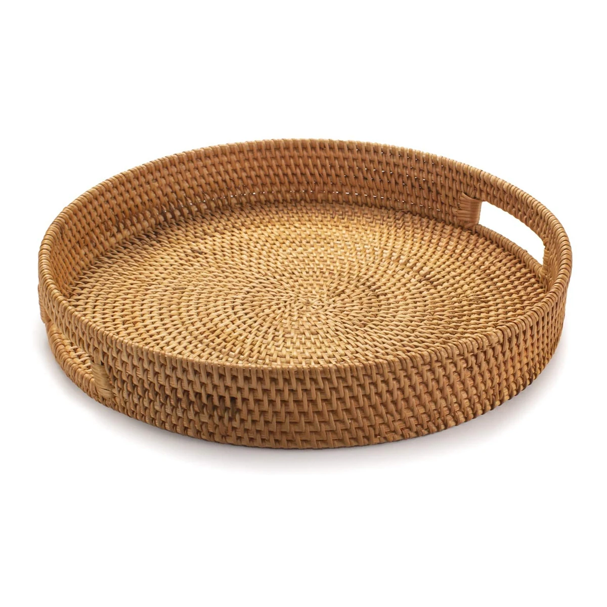 Hand-Woven Round Rattan Serving Tray with Handles Wicker Platter for Breakfast Drinks Snack Bread Fruit Kitchen Organizer
Hand-Woven Round Rattan Serving Tray with Handles Wicker Platter for Breakfast Drinks Snack Bread Fruit Kitchen Organizer