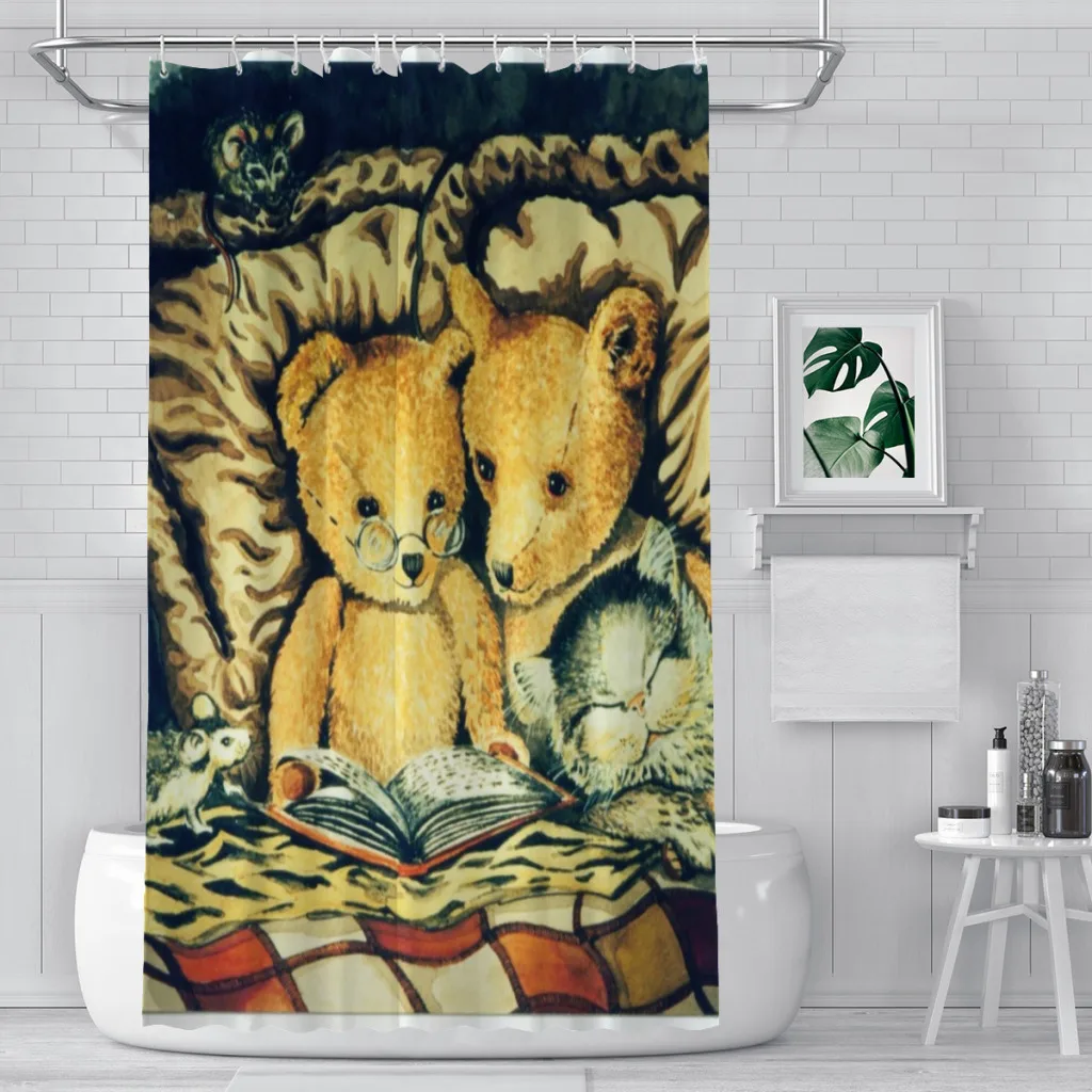 Teddy Bear Watercolor Shower Curtains Wild Animal Waterproof Fabric Creative Bathroom Decor with Hooks Home Accessories
Teddy Bear Watercolor Shower Curtains Wild Animal Waterproof Fabric Creative Bathroom Decor with Hooks Home Accessories