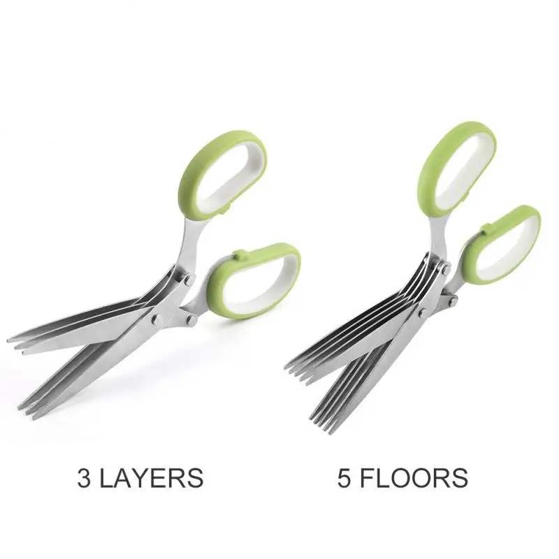 Stainless Steel Multi-layer Scissors Cut Scallion Pepper Office Shredded Scissors Five-layer Three-layer Kitchen Convenient Tool
Stainless Steel Multi-layer Scissors Cut Scallion Pepper Office Shredded Scissors Five-layer Three-layer Kitchen Convenient Tool