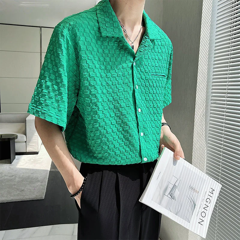 Summer Beige/Green Casual Shirt Men Slim Fashion Social Mens Dress Shirt British Style Short Sleeve Shirt Mens Plaid Shirt M-3XL
Summer Beige/Green Casual Shirt Men Slim Fashion Social Mens Dress Shirt British Style Short Sleeve Shirt Mens Plaid Shirt M-3XL