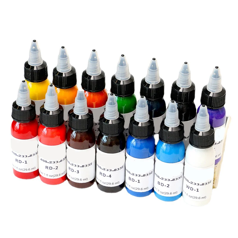 14pcs Tattoo Inks Set Semi Permanent Natural Plant Permanent Makeup for Body Art Paint 30ml/bottle Tatto Pigment
14pcs Tattoo Inks Set Semi Permanent Natural Plant Permanent Makeup for Body Art Paint 30ml/bottle Tatto Pigment