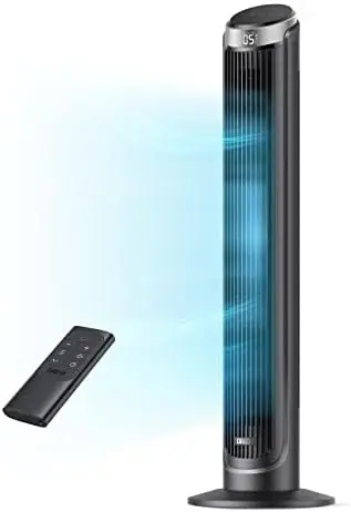 Fans for Home, 90° Oscillating Fans for indoors, 4 Modes 5 Speeds, 12H Timer, Space-Saving, LED Display with Touch Control, 40
Fans for Home, 90° Oscillating Fans for indoors, 4 Modes 5 Speeds, 12H Timer, Space-Saving, LED Display with Touch Control, 40
