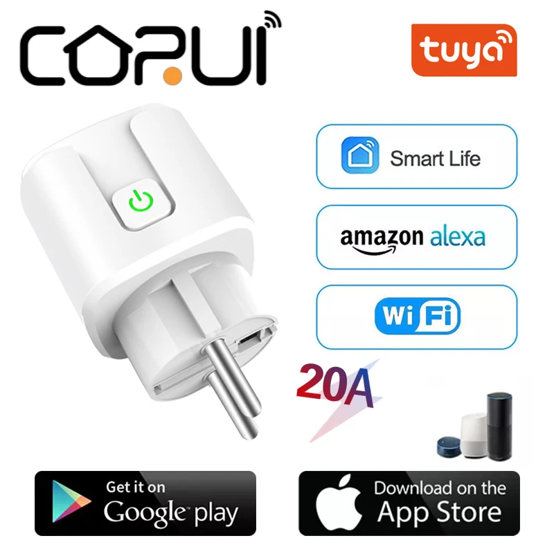 Умная розетка CORUI с поддержкой Wi-Fi и голосовым управлением, 20 А, 220 В переменного тока
Умная розетка CORUI с поддержкой Wi-Fi и голосовым управлением, 20 А, 220 В переменного тока