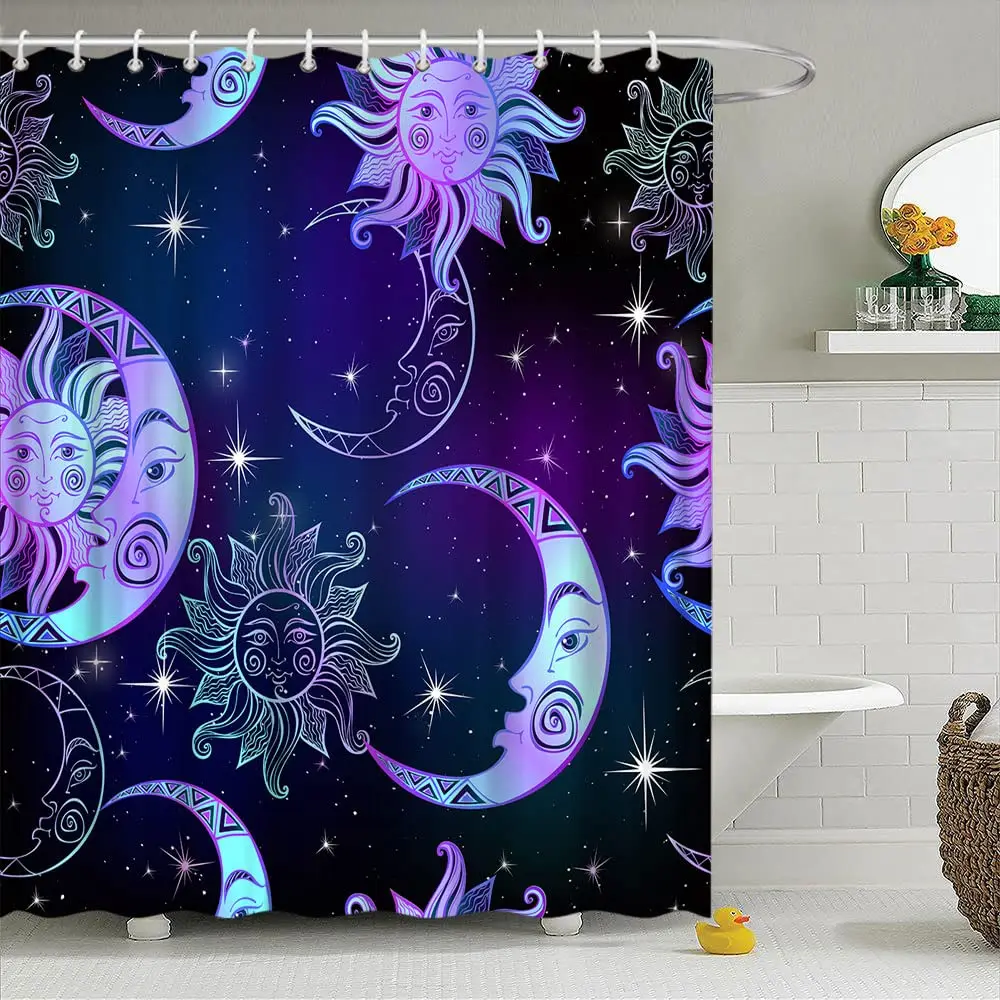 Sun and Moon Phase Stars Zodiac Constellation Shower Curtain Astrology Crescent Galaxy Gothic Celestial Mystery Tarot Bath Sets
Sun and Moon Phase Stars Zodiac Constellation Shower Curtain Astrology Crescent Galaxy Gothic Celestial Mystery Tarot Bath Sets