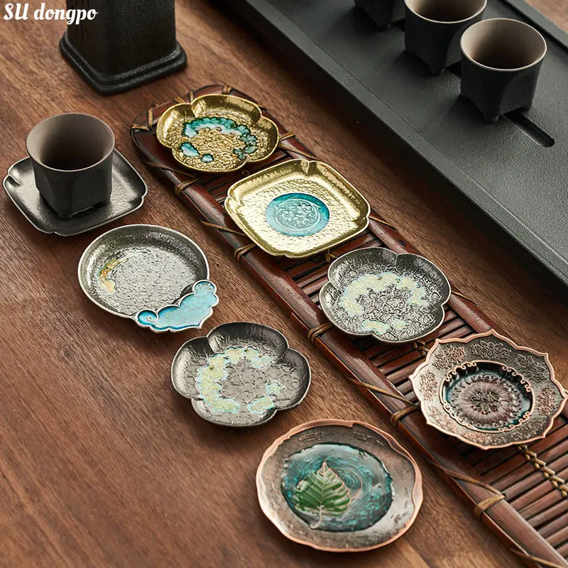 Japanese Aluminum Alloy Tea Mat Copper Art Tea Saucer Creative Insulation Pad Anti-slip Coaster Kungfu Tea Set Accessories
Japanese Aluminum Alloy Tea Mat Copper Art Tea Saucer Creative Insulation Pad Anti-slip Coaster Kungfu Tea Set Accessories