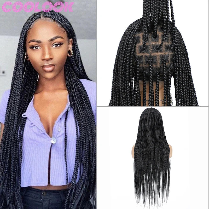 36inch Box Braids Full Lace Wig Super Long Knotless Box Braid Frontal Wig Synthetic Braided Full Lace Front Wigs for Black Women
36inch Box Braids Full Lace Wig Super Long Knotless Box Braid Frontal Wig Synthetic Braided Full Lace Front Wigs for Black Women