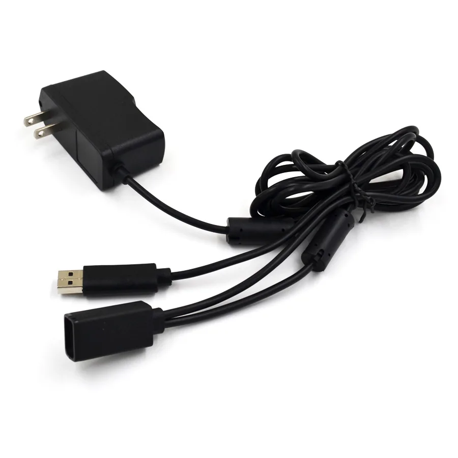 

100pcs Black AC 100V-240V Power Supply Adapter USB Charging Charger Kinect Sensor For Microsoft Xbox 360