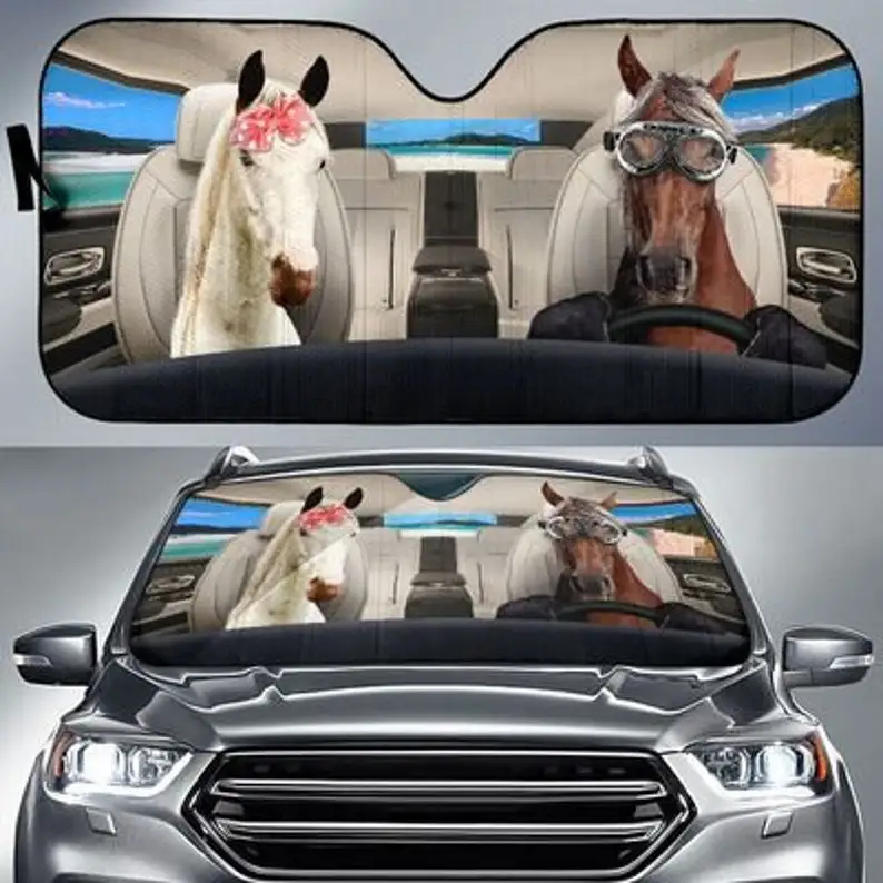 Horse Safe Driver Auto Sun Shade Car Accessories, Personalized Sunshade, Custom Animal Pattern Sunshade
Horse Safe Driver Auto Sun Shade Car Accessories, Personalized Sunshade, Custom Animal Pattern Sunshade