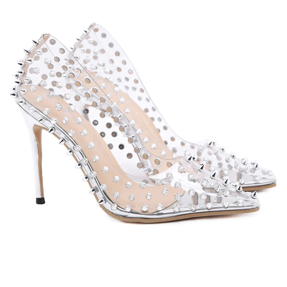 2022 New Women's Shoes Transparent Celebrity Rivet High Heels Pointed Thin Heels Shallow Mouth Single Shoes
2022 New Women's Shoes Transparent Celebrity Rivet High Heels Pointed Thin Heels Shallow Mouth Single Shoes