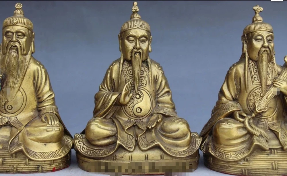 China Taoism Brass Seat Cattail Hassock San Qing View Taoism Lord Lao Zi Statue 15cm height
China Taoism Brass Seat Cattail Hassock San Qing View Taoism Lord Lao Zi Statue 15cm height
