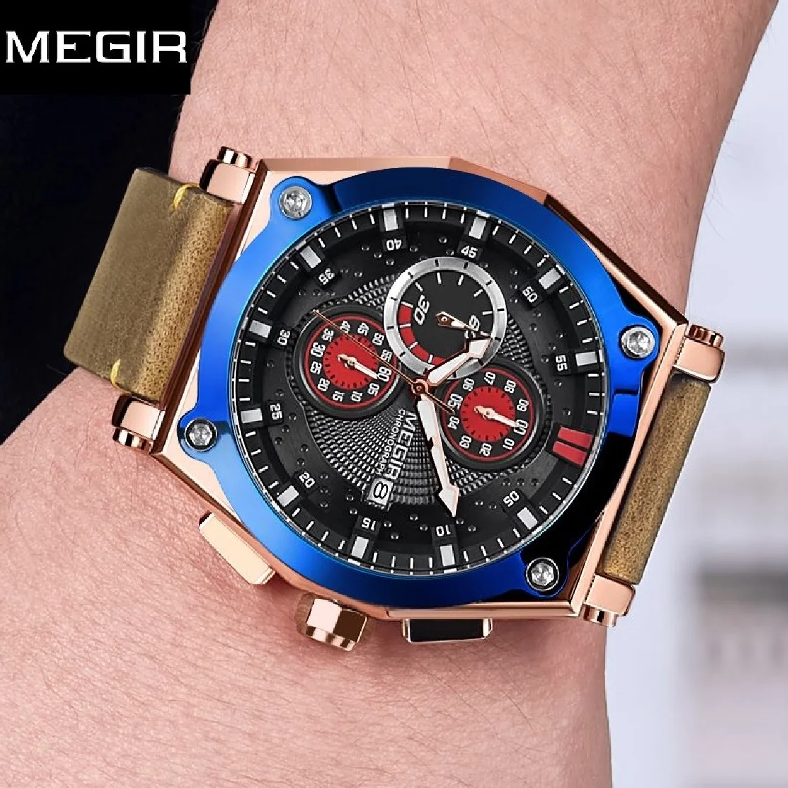 MEGIR Original Chronograph Sport WristWatch Men Luxury Leather Male New Quartz Clock Erkek Kol Saati Montre Homme Zegarek Meski
MEGIR Original Chronograph Sport WristWatch Men Luxury Leather Male New Quartz Clock Erkek Kol Saati Montre Homme Zegarek Meski