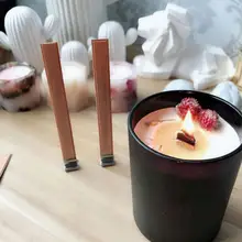 13cm Wooden Candles Wick Candle Making Supplies Smokeless Candle Wicks For Handmade DIY Paraffin Candle Tab Making Craft Tool