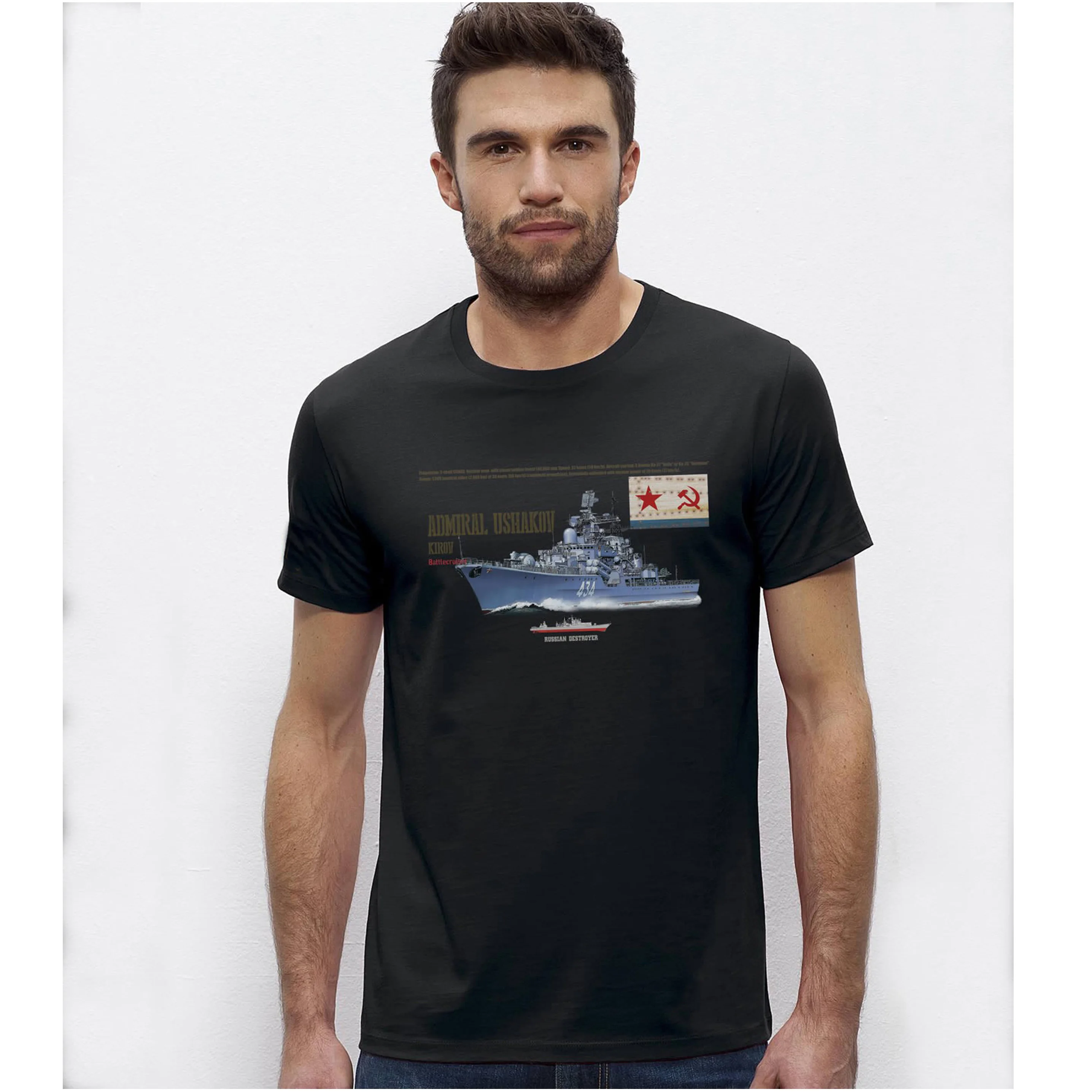 Russian Northern Fleet Admiral Ushakov Destroyer T-Shirt. Summer Cotton Short Sleeve O-Neck Mens T Shirt New S-3XL
Russian Northern Fleet Admiral Ushakov Destroyer T-Shirt. Summer Cotton Short Sleeve O-Neck Mens T Shirt New S-3XL