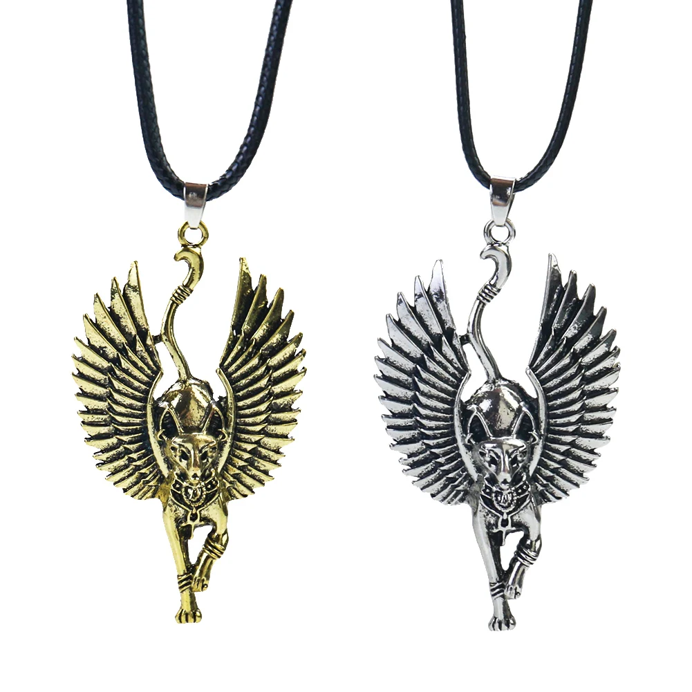 Ancient Egypt Myth Bastet Necklace Moon God Cat Wing Lioness Sphinx Pendant Hip-hop Viking Woman Man Jewelry Gift
Ancient Egypt Myth Bastet Necklace Moon God Cat Wing Lioness Sphinx Pendant Hip-hop Viking Woman Man Jewelry Gift