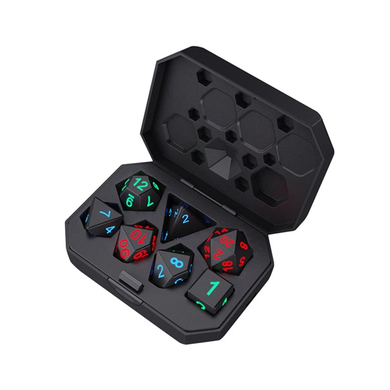 Hot 7Pcs Electronic Dice USB Rechargeable Luminous Dice Glow In The Dark DND Dices RPG Polyhedral Dice D4 D6 D8 D10 D12 D20
Hot 7Pcs Electronic Dice USB Rechargeable Luminous Dice Glow In The Dark DND Dices RPG Polyhedral Dice D4 D6 D8 D10 D12 D20