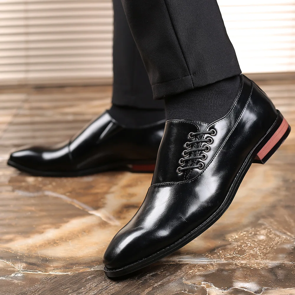 2022 New Men's Leather Shoes Business Dress Fashion Casual Side Lace Men's Shoes
2022 New Men's Leather Shoes Business Dress Fashion Casual Side Lace Men's Shoes