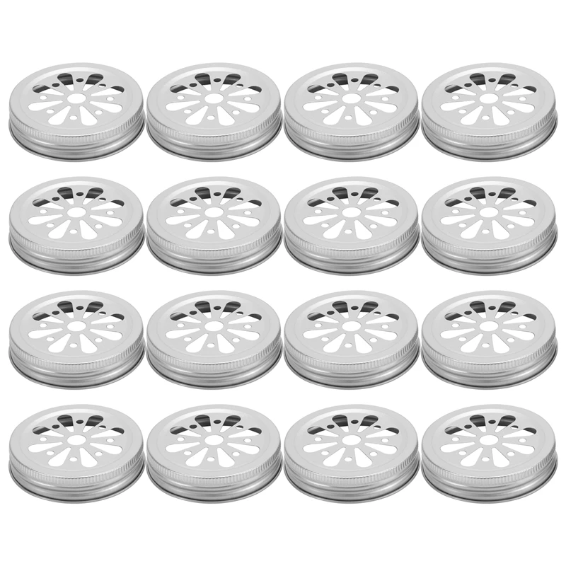 16Pcs Regular Mouth Can Jar Lid Rust Proof Daisy Cut with Straw Hole Hollow Flower Cover for Ball,Canning Jars,Etc
16Pcs Regular Mouth Can Jar Lid Rust Proof Daisy Cut with Straw Hole Hollow Flower Cover for Ball,Canning Jars,Etc