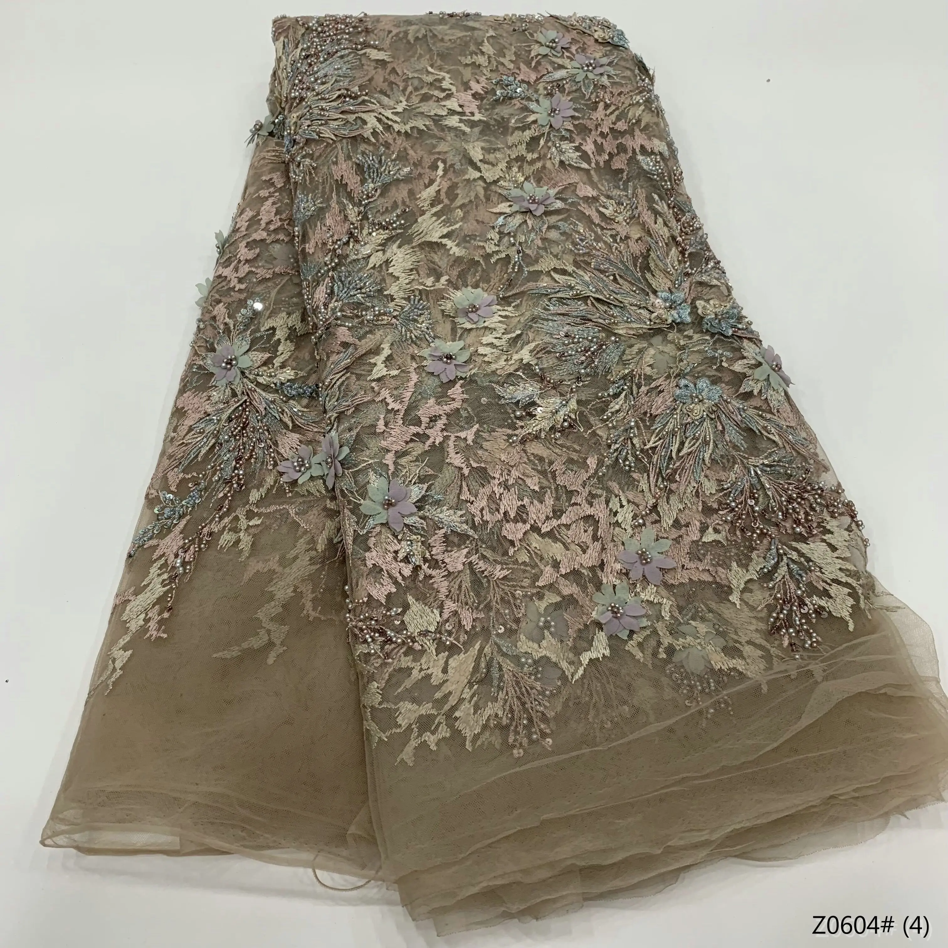 Beaded Lace Fabric French Nigerian Laces Fabrics 2021 High Quality Tulle African Lace Fabric For Wedding Dress H0137
Beaded Lace Fabric French Nigerian Laces Fabrics 2021 High Quality Tulle African Lace Fabric For Wedding Dress H0137