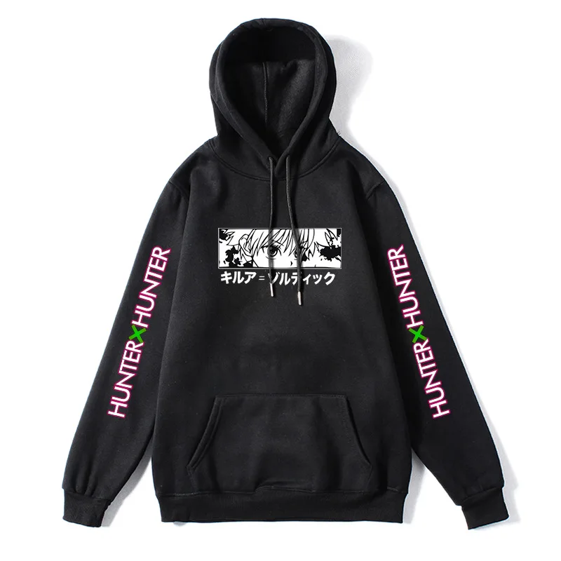 Новинка, толстовка с принтом японского аниме HUNTER×HUNTER, свободные пуловеры в уличном стиле, топы, толстовки унисекс с длинным рукавом, зима
Новинка, толстовка с принтом японского аниме HUNTER×HUNTER, свободные пуловеры в уличном стиле, топы, толстовки унисекс с длинным рукавом, зима