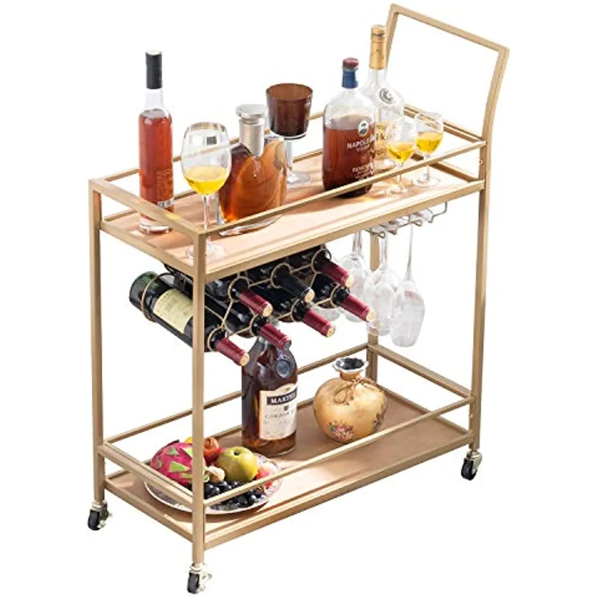 Bar Cart for The Home, Bar Serving Cart on Wheels with Wine Rack and Glass Holder, Kitchen Living Room Storage Cart,
Bar Cart for The Home, Bar Serving Cart on Wheels with Wine Rack and Glass Holder, Kitchen Living Room Storage Cart,