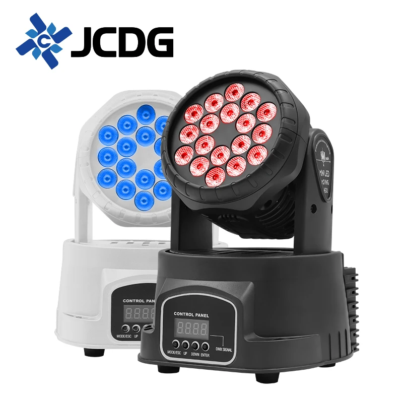 JCDG 18X3W RGBW 4IN1 Moving Head Lighting DMX 14 Channels Control Professional Stage DJ Lights Factory Price For Disco Party
JCDG 18X3W RGBW 4IN1 Moving Head Lighting DMX 14 Channels Control Professional Stage DJ Lights Factory Price For Disco Party