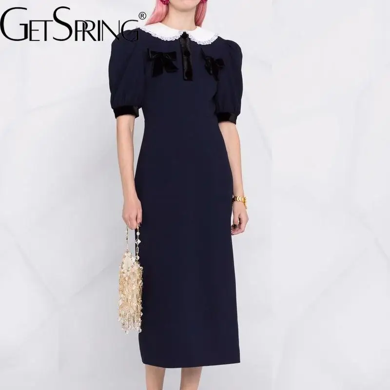GetSpring Women Dress 2022 Spring Summer Temperament Patchwork Puff Sleeve High Waist Slim Thin Long Black Vintage Dresses New
GetSpring Women Dress 2022 Spring Summer Temperament Patchwork Puff Sleeve High Waist Slim Thin Long Black Vintage Dresses New