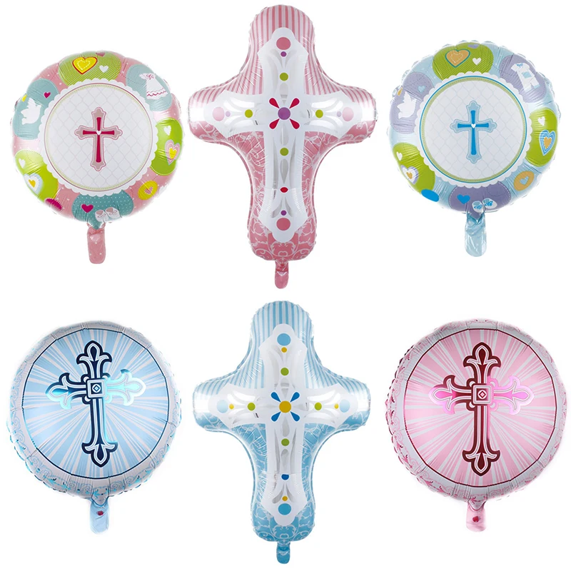 God Bless Balloons Jesus Cross Ballons Boy Girl First Holy Communion Party Baby Shower Easter Baptism Forked Christening Decor
God Bless Balloons Jesus Cross Ballons Boy Girl First Holy Communion Party Baby Shower Easter Baptism Forked Christening Decor